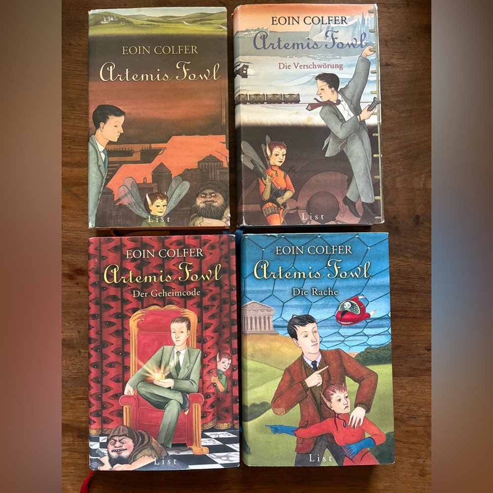Lot 4 Books ARTEMIS FOWL AUF DEUTSCH GERMAN EDITION By Eoin Colfer 1st Edition